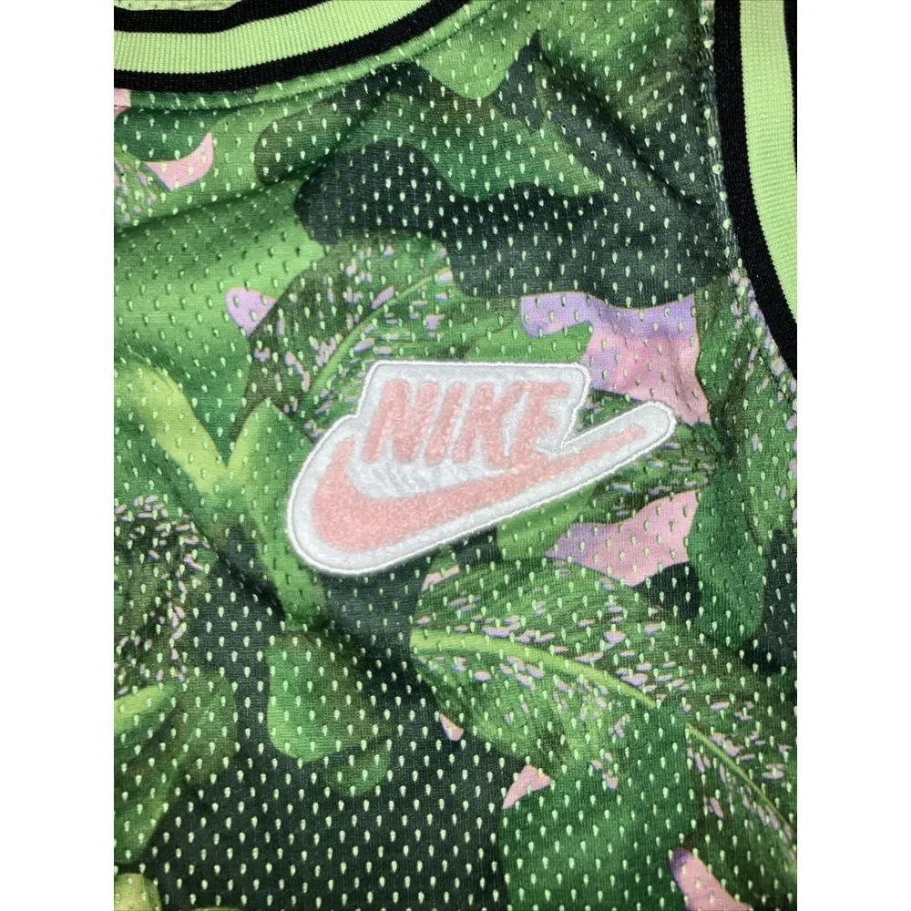 Nike Leaf Basketball‎ Jersey Green Pink Boys Size Large Youth